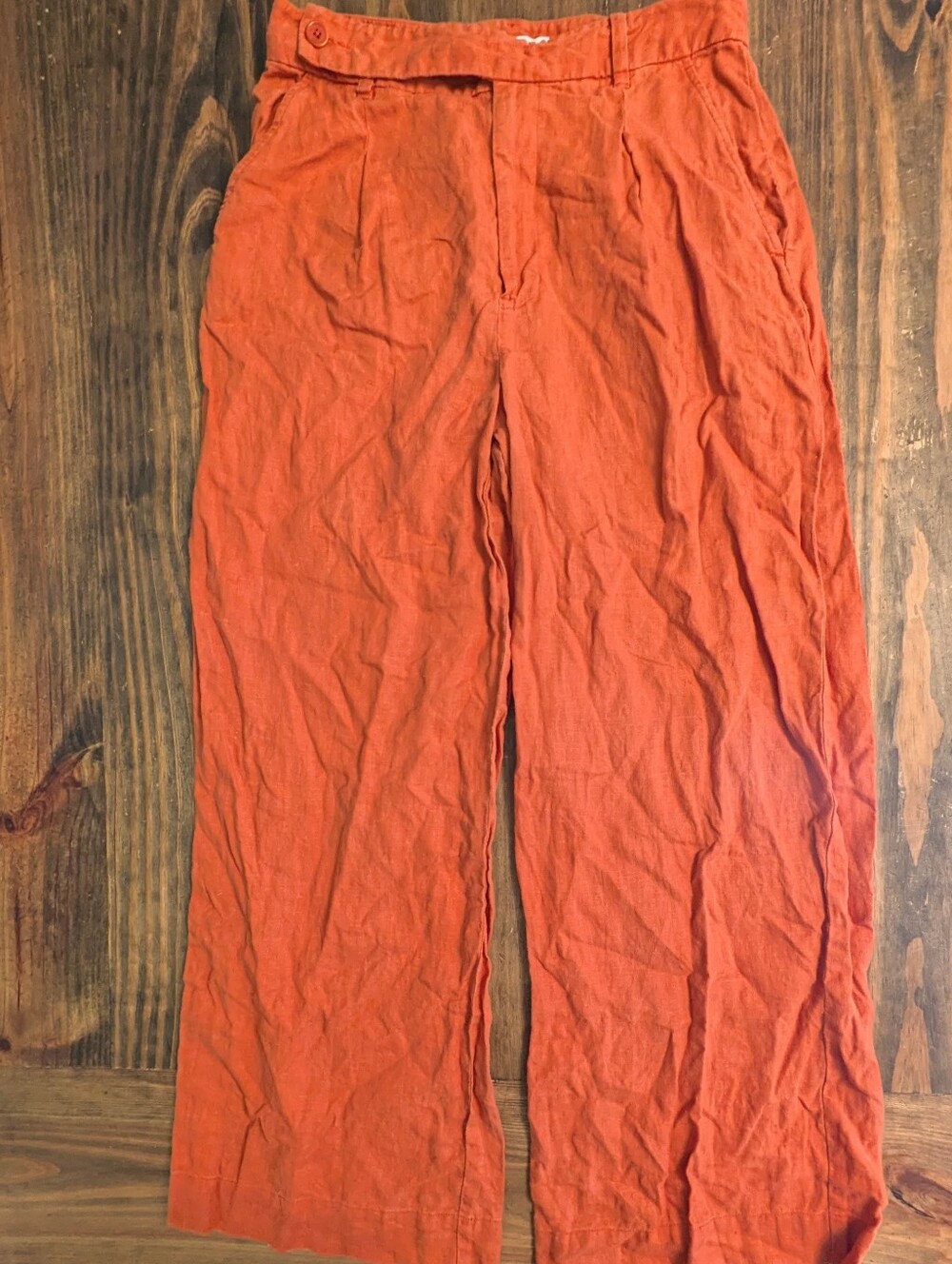 Madewell Linen Harlow‎ Wide Leg  Pants Size 6 100% Linen
